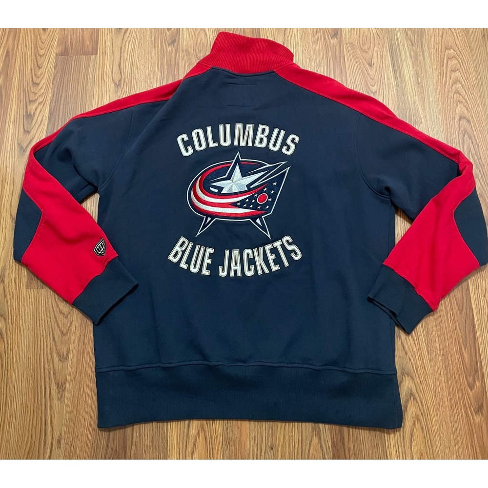 Columbus Blue Jackets Jacket Mens XL Old Time Hockey Causeway Full Zip NHL - Picture 9 of 10
